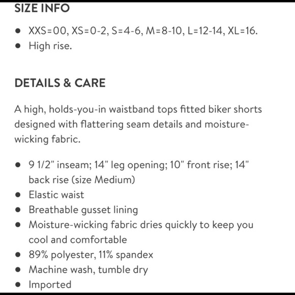 Free People FP hi rise baby biker short NWT XS S M - Picture 16 of 16